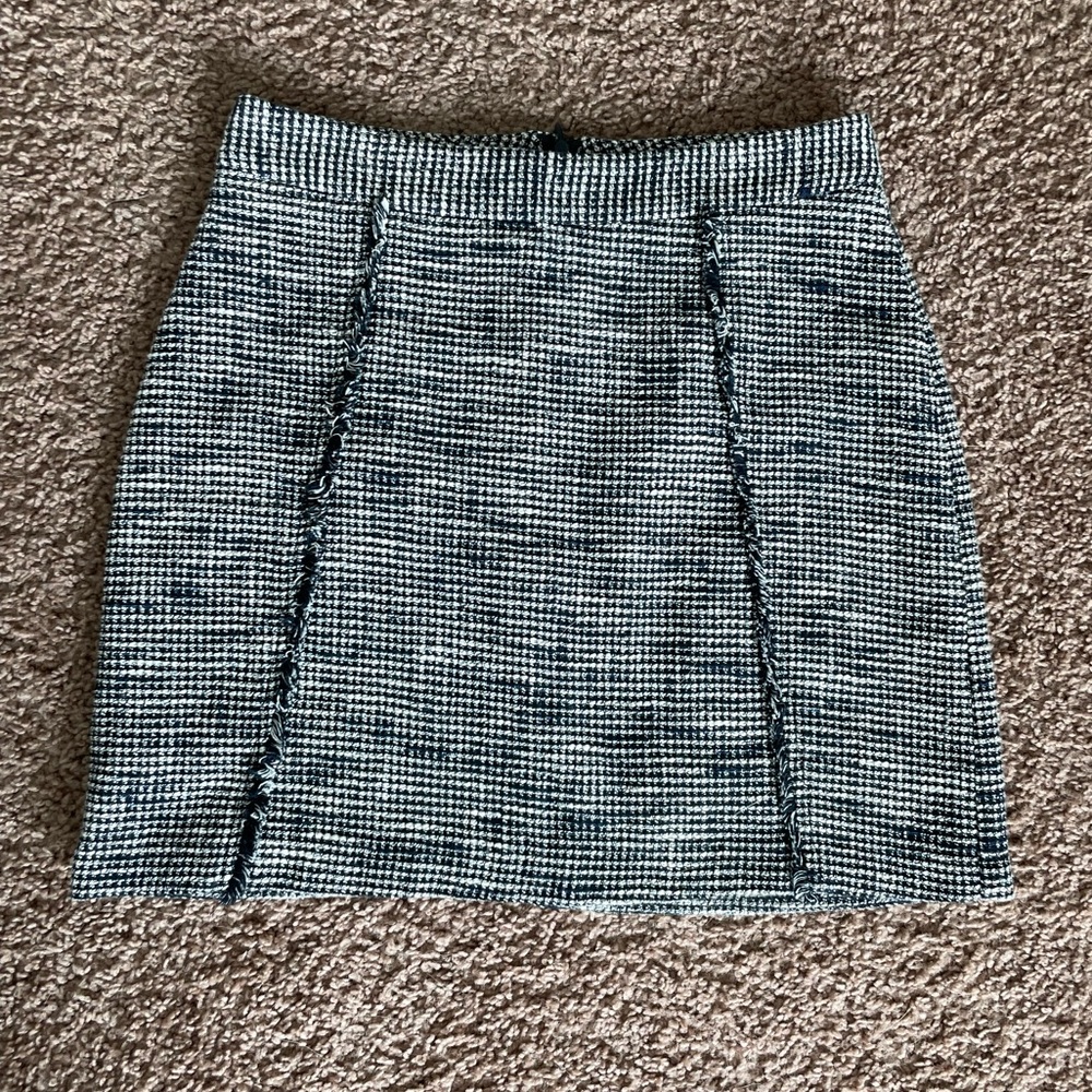 Zara A-line tweed mini skirt